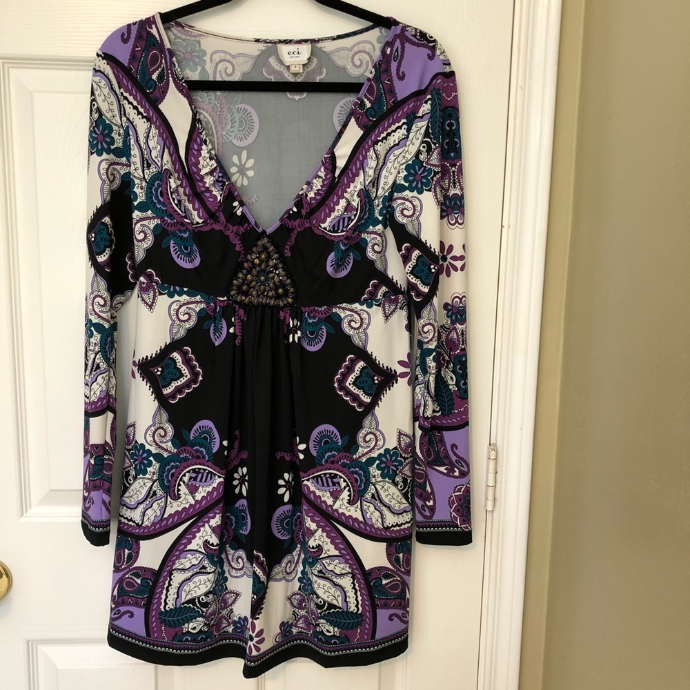 Black and purple dress
